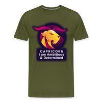 Thumbnail for Men's Glow Capricorn Premium T-Shirt - olive green