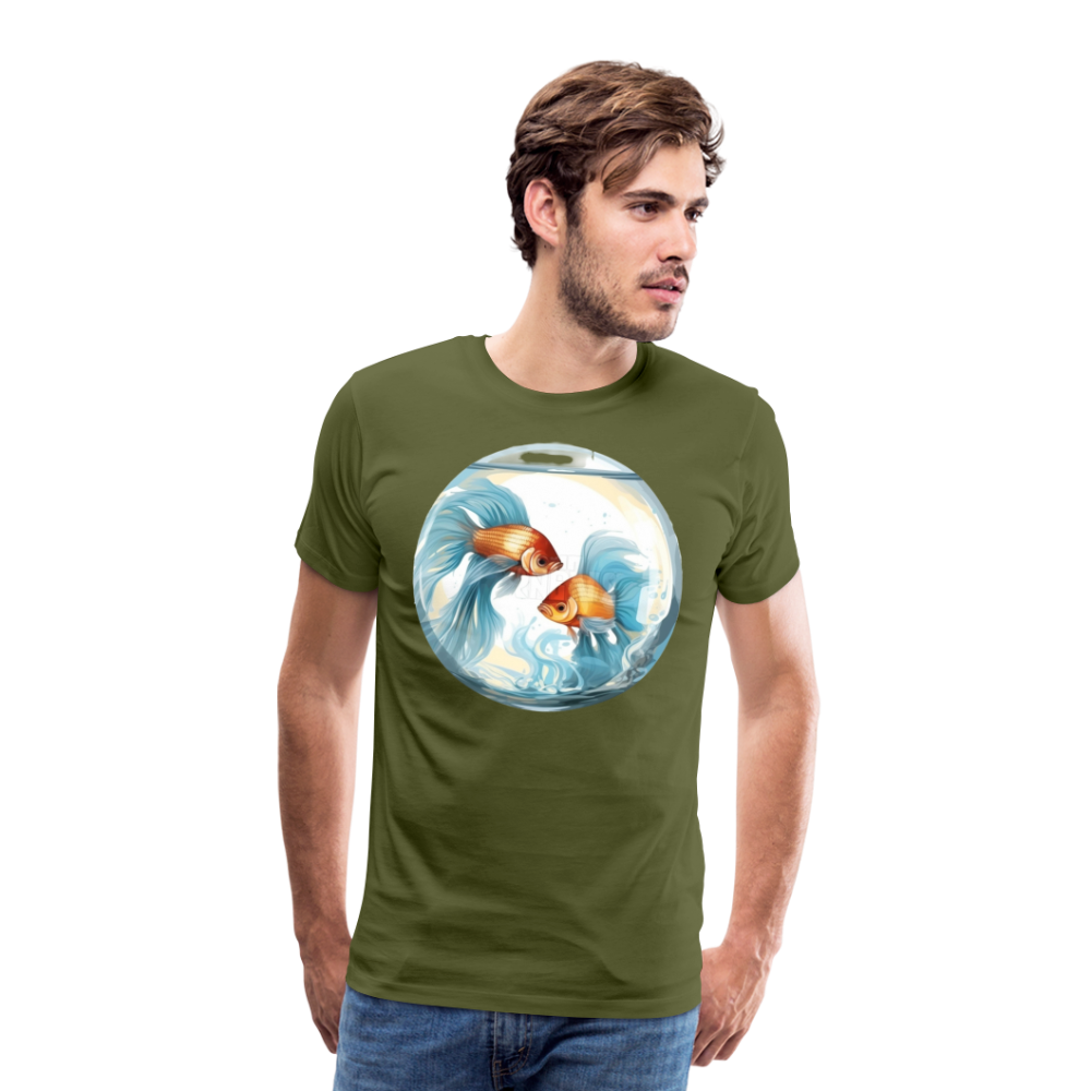 Men's Mythical Pisces Premium T-Shirt - olive green