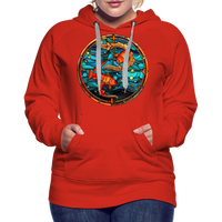 Thumbnail for Women’s Mosaic Pisces Premium Hoodie - red