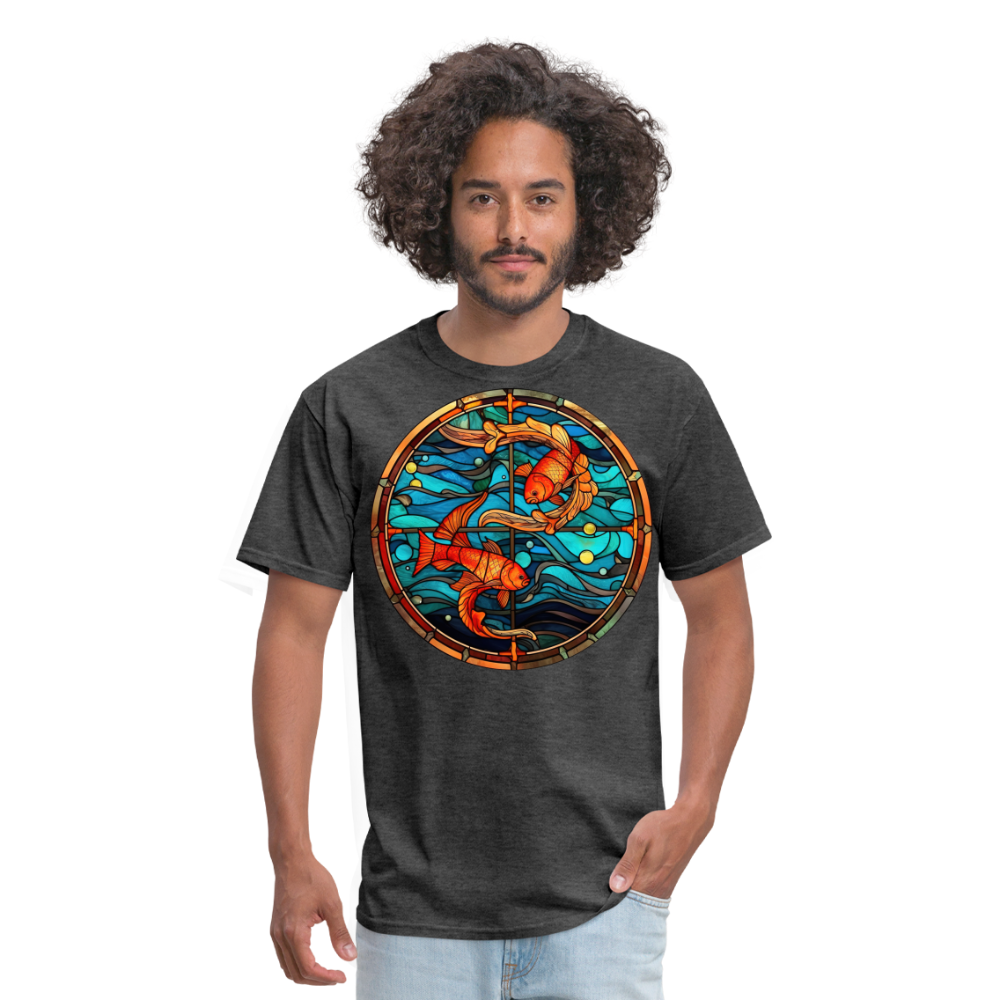 Men's Mosaic Pisces Classic T-Shirt - heather black