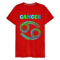 Thumbnail for Men's Power Words Cancer Premium T-Shirt - red