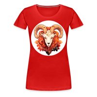 Thumbnail for Women’s Symbol Aries Premium T-Shirt - red