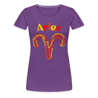 Thumbnail for Women's Power Words Aries Premium T-Shirt - purple