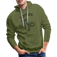 Thumbnail for Men's Power Words Capricorn Premium Hoodie - olive green