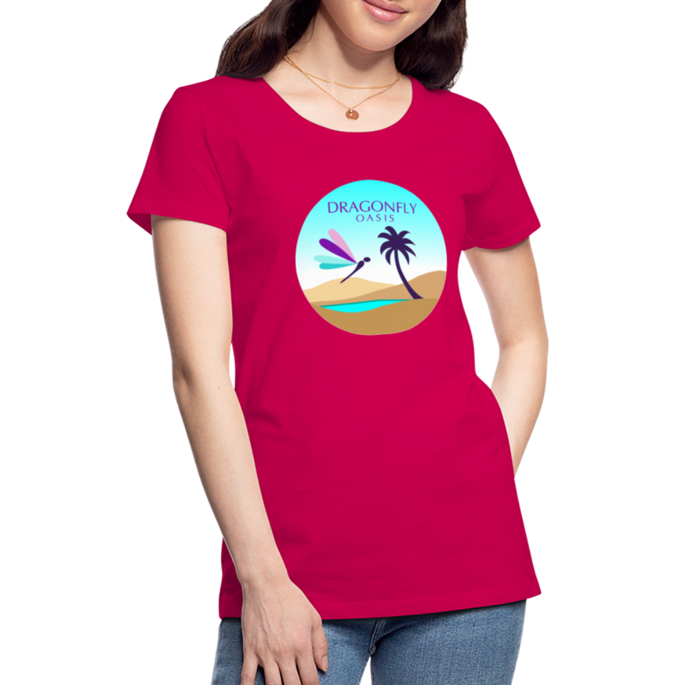 Women's Dragonfly Oasis V.2 Premium T-Shirt - dark pink