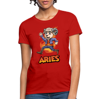 Thumbnail for Women's Playful Aries T-Shirt - red