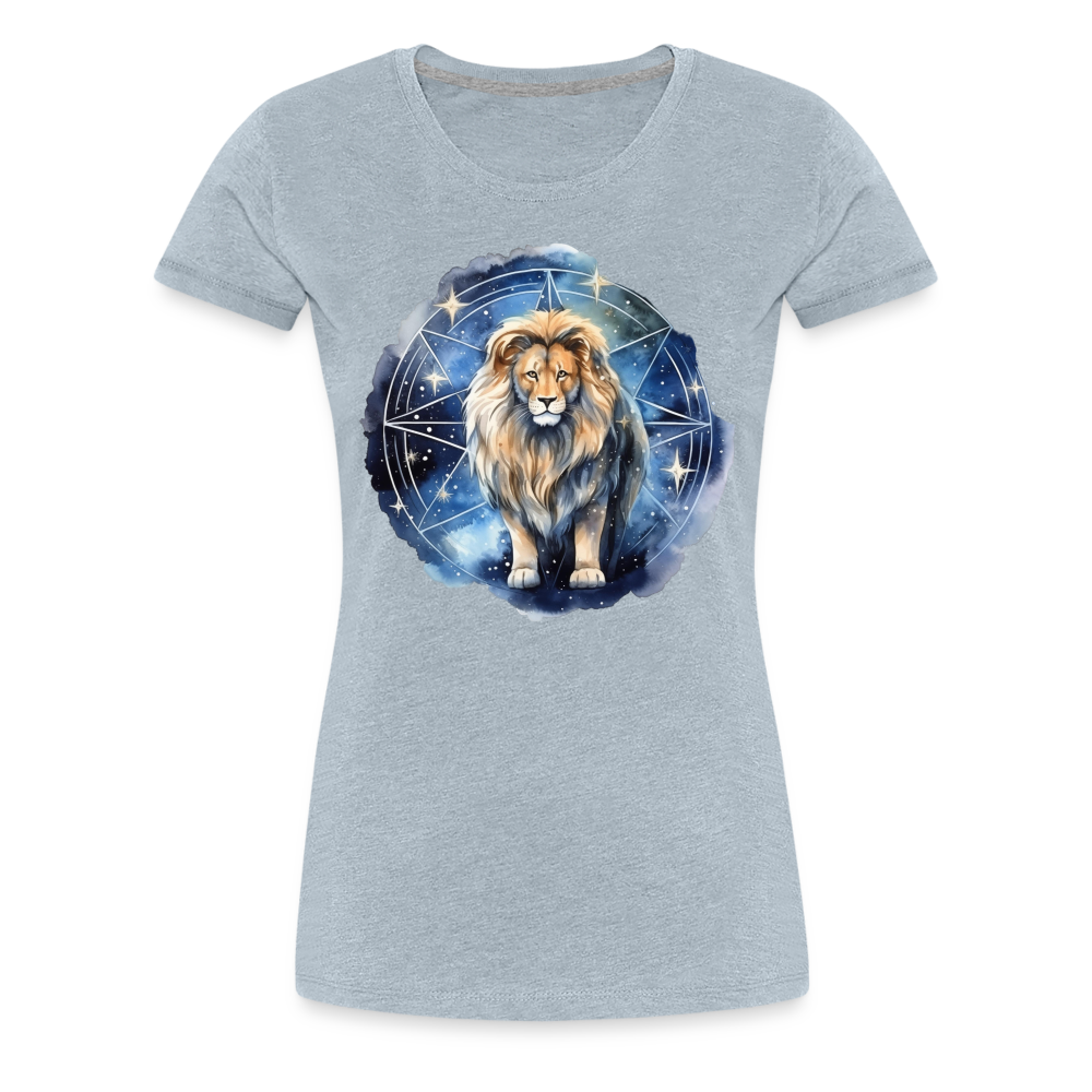 Women's Mythical Words Leo Premium T-Shirt - heather ice blue