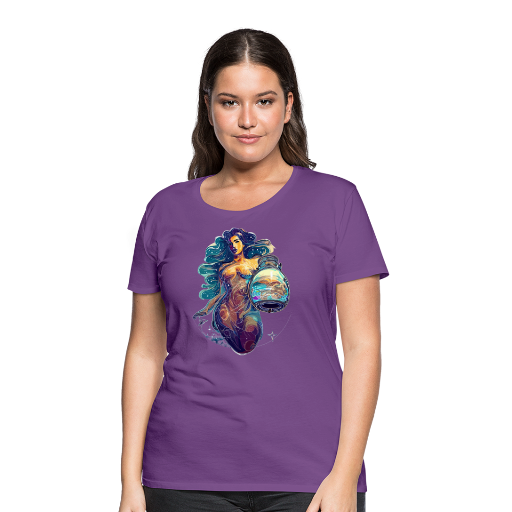 Women’s Mythical Aquarius Premium T-Shirt - purple