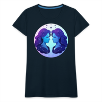 Thumbnail for Women’s Magic Gemini Premium T-Shirt - deep navy