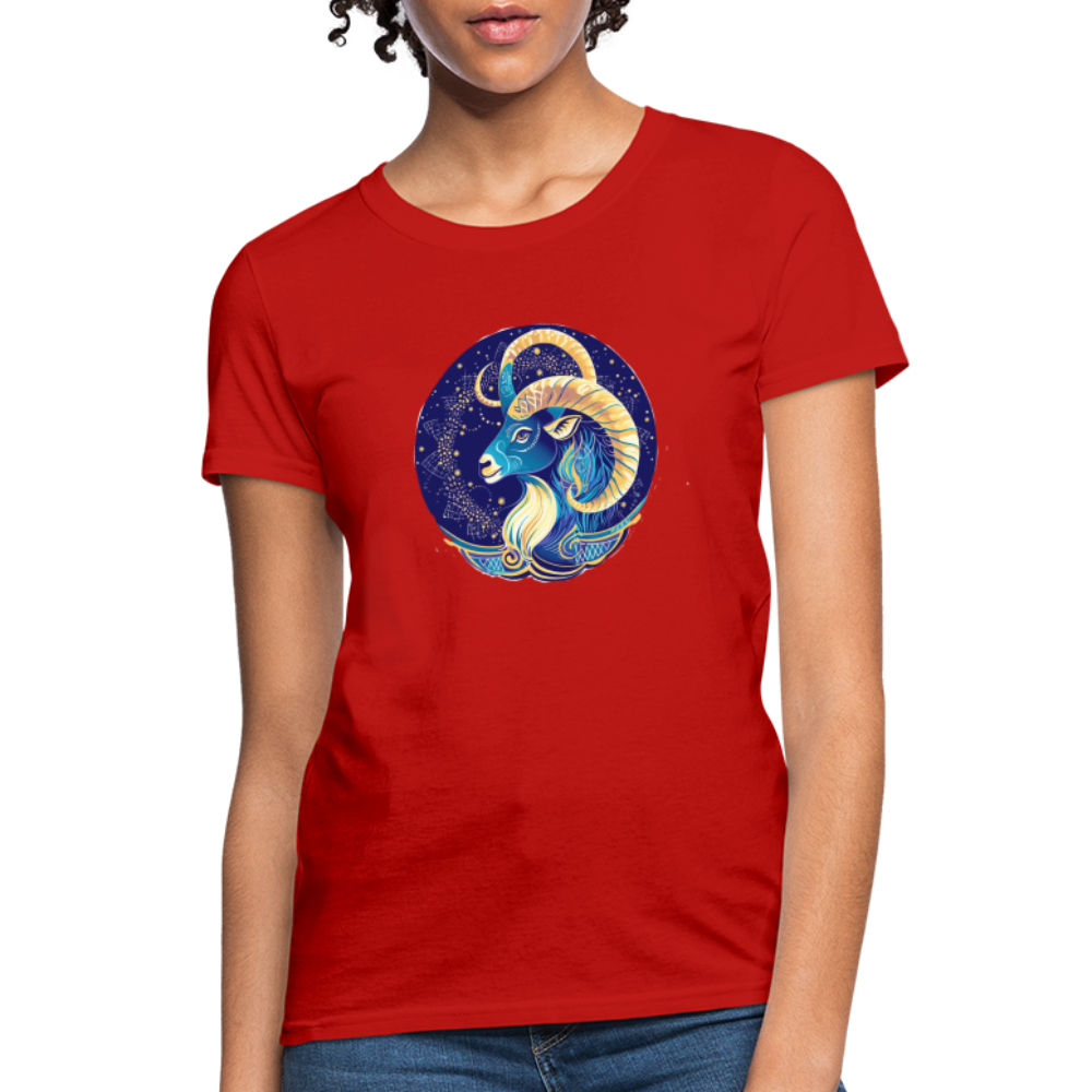 Women's Mythical Capricorn T-Shirt - red