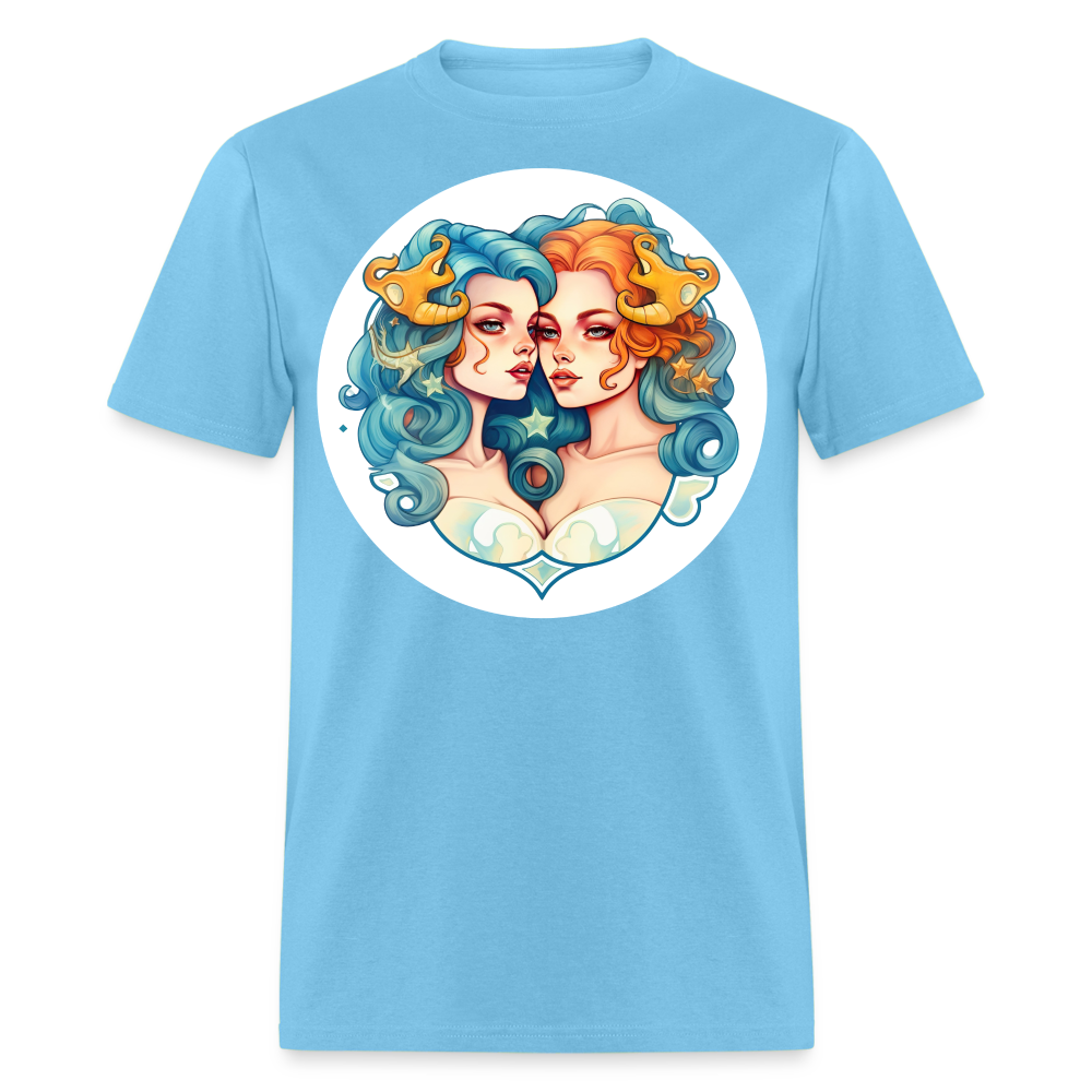 Men's Symbol Gemini Classic T-Shirt - aquatic blue