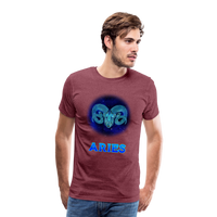 Thumbnail for Men's Aries Premium T-Shirt - heather burgundy