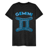 Thumbnail for Men's Power Words Gemini Premium T-Shirt - charcoal grey