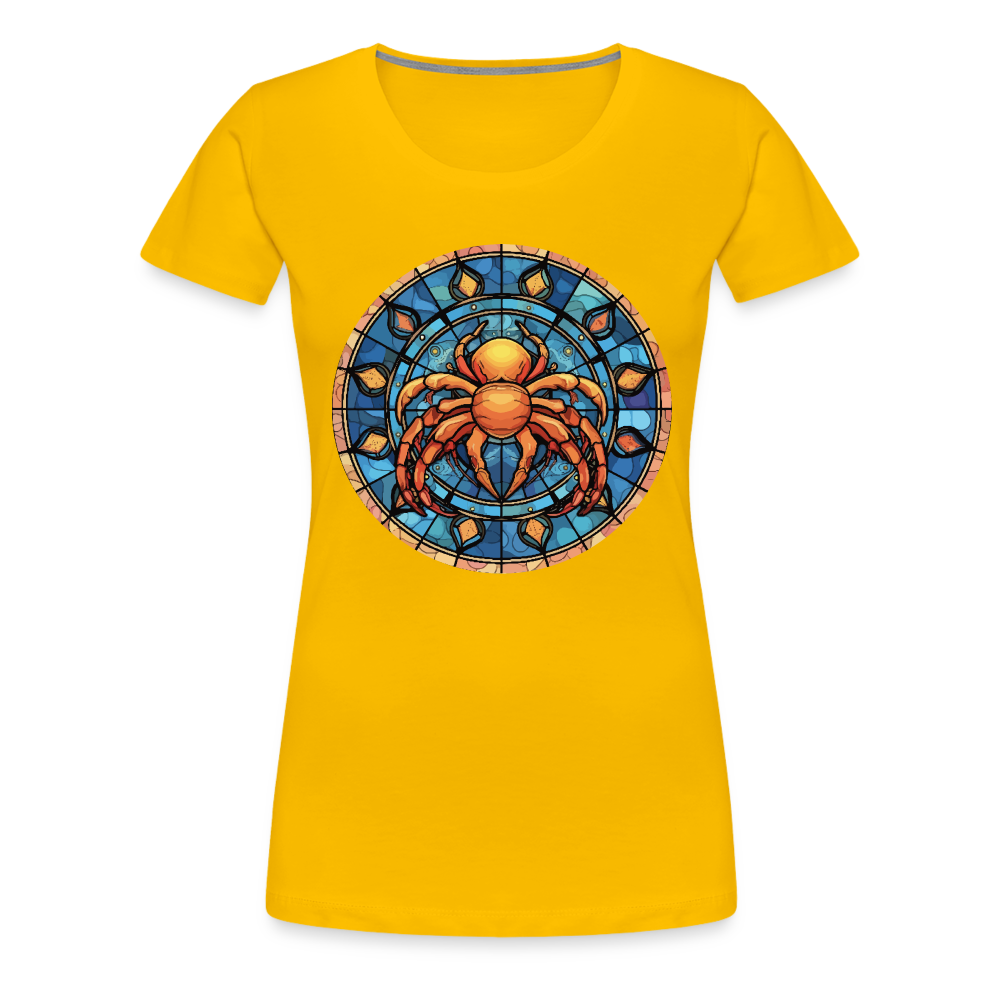 Women’s Mosaic Cancer Premium T-Shirt - sun yellow