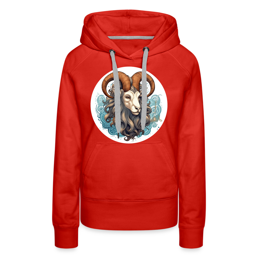 Women’s Symbol Capricorn Premium Hoodie - red