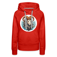 Thumbnail for Women’s Symbol Capricorn Premium Hoodie - red