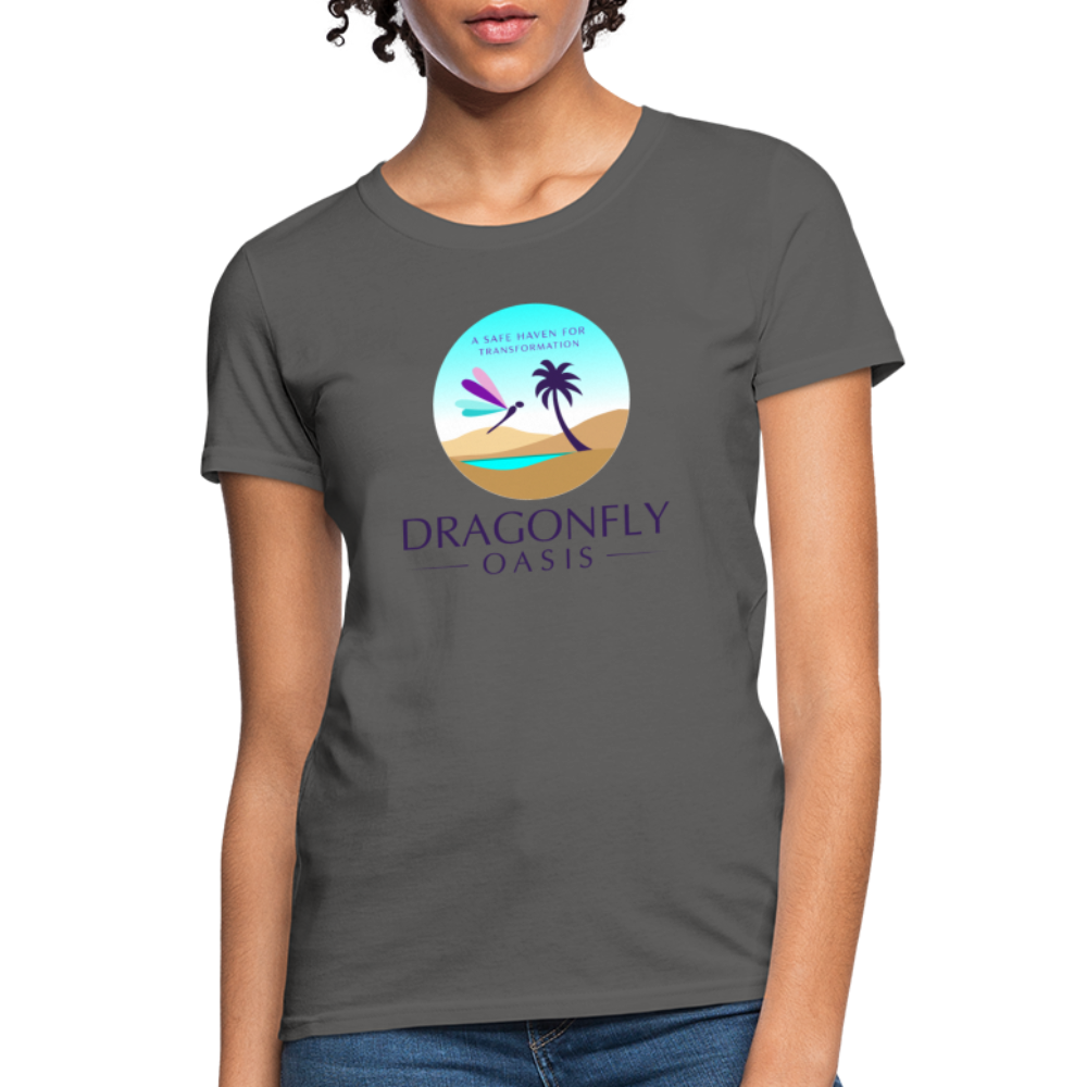 Women's Dragonfly Oasis V.1 Capricorn T-Shirt - charcoal