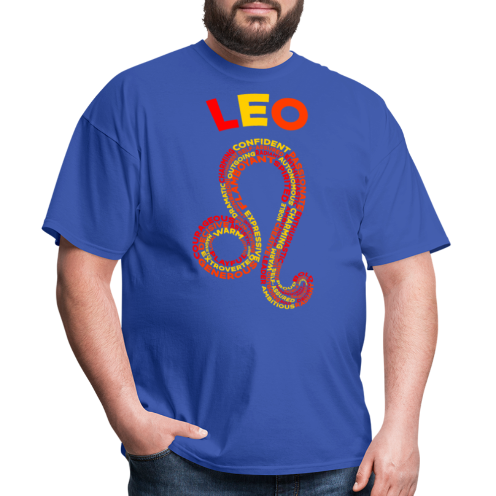 Men's Power Words Leo Classic T-Shirt - royal blue