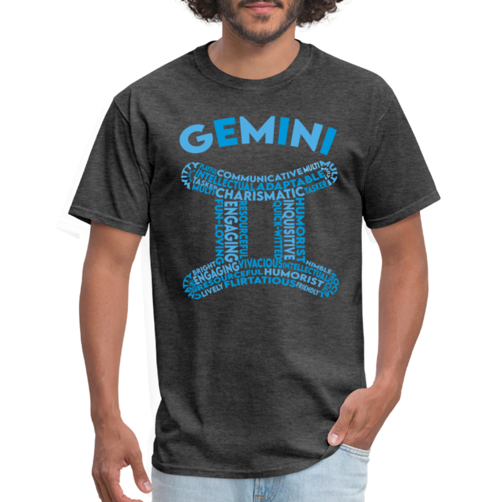 Men's Power Words Gemini Classic T-Shirt - heather black