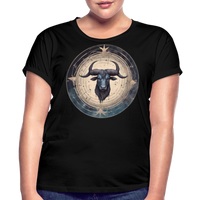 Thumbnail for Women's Mythical Taurus Relaxed Fit T-Shirt - black