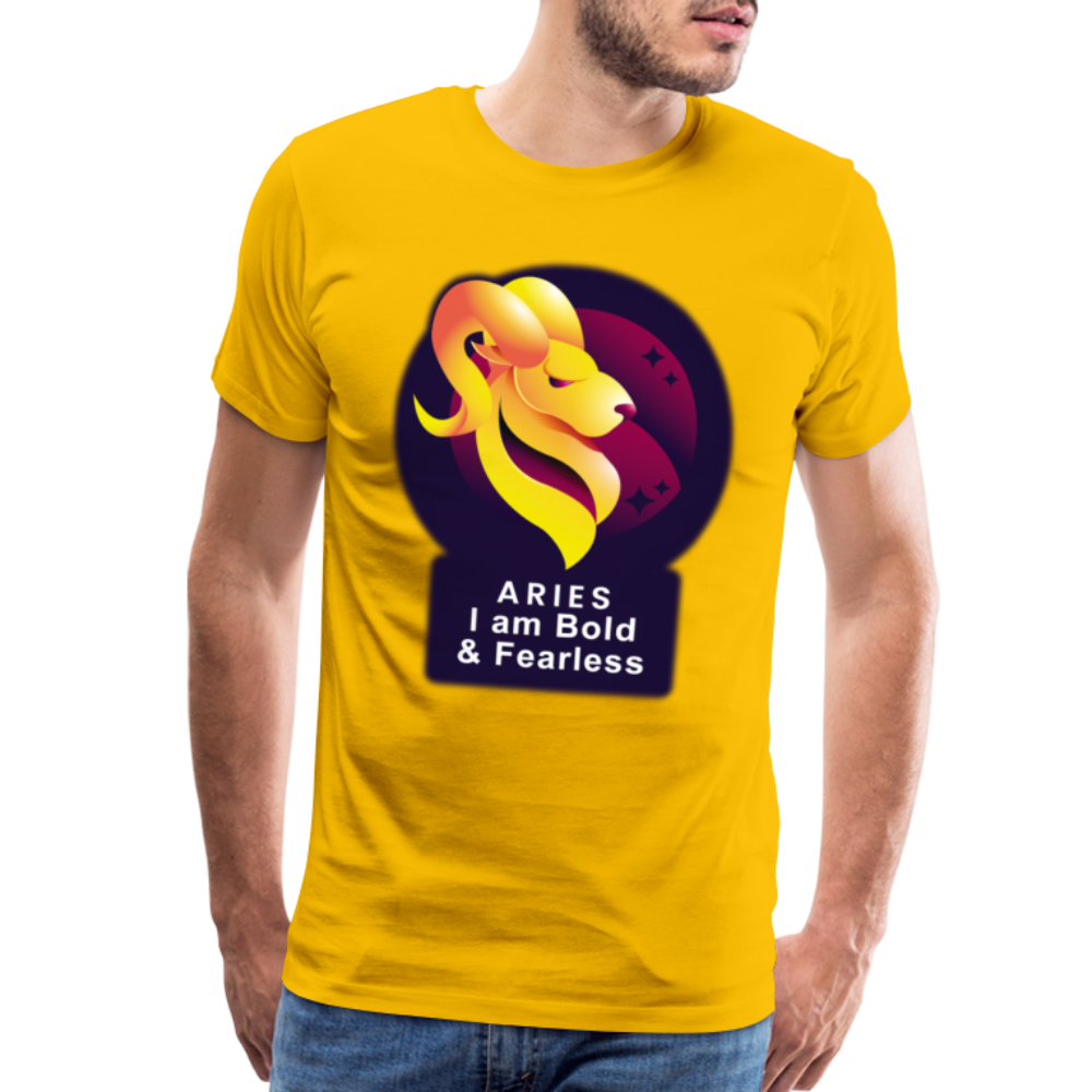 Men's Glow Aries Premium T-Shirt - sun yellow