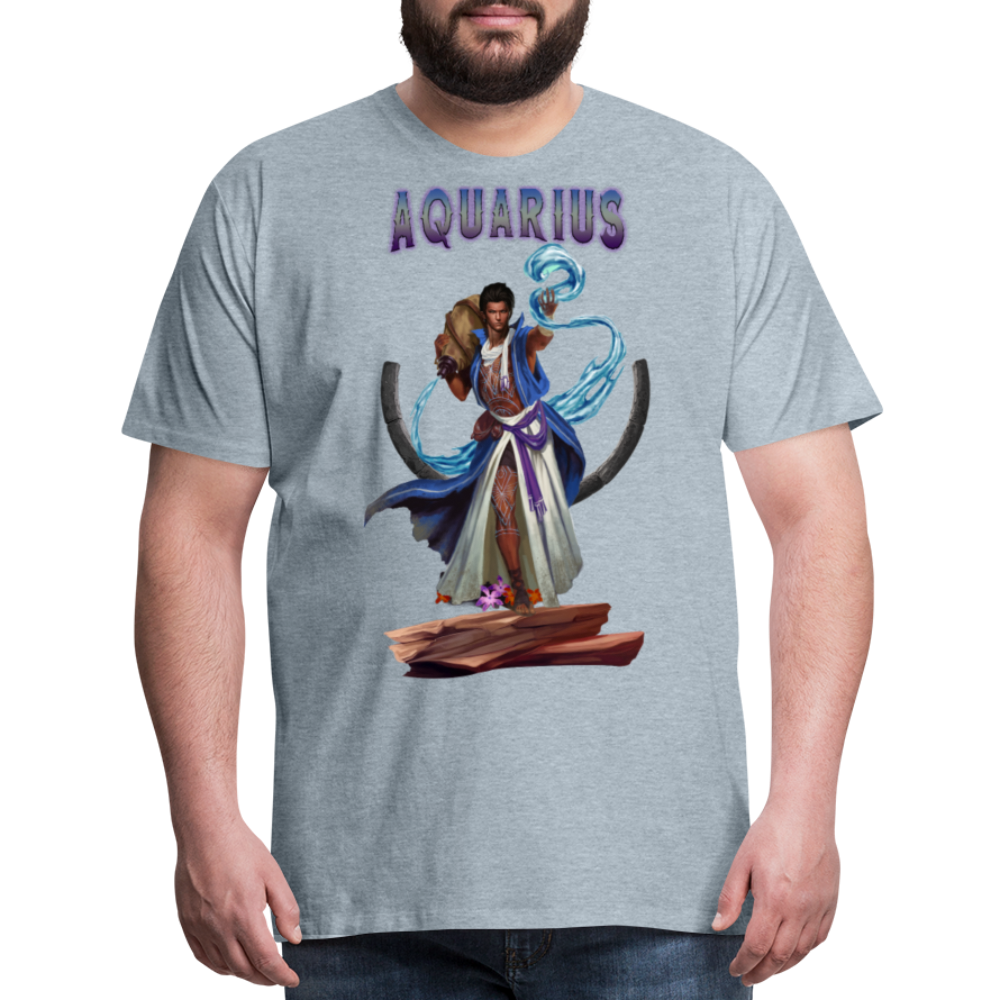 Men's Astral Aquarius Premium T-Shirt - heather ice blue