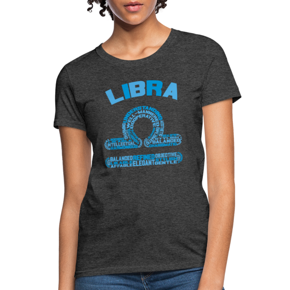 Women's Power Words Libra T-Shirt - heather black