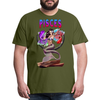 Thumbnail for Men's Astral Pisces Premium T-Shirt - olive green