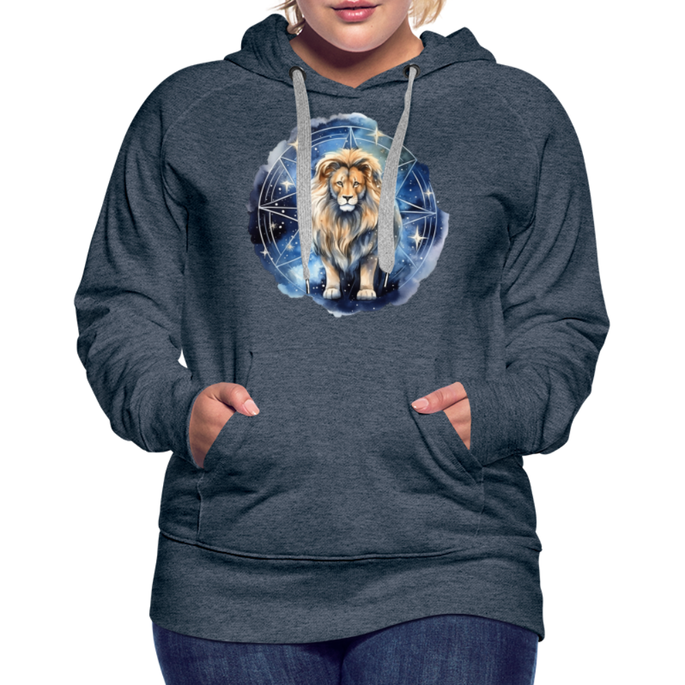 Women’s Mythical Leo Premium Hoodie - heather denim