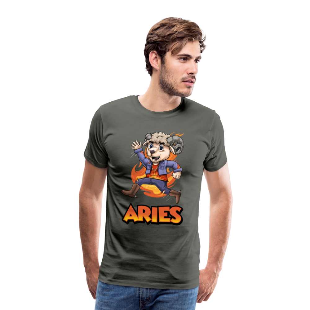 Men's Playful Aries Premium T-Shirt - asphalt gray