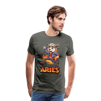 Thumbnail for Men's Playful Aries Premium T-Shirt - asphalt gray