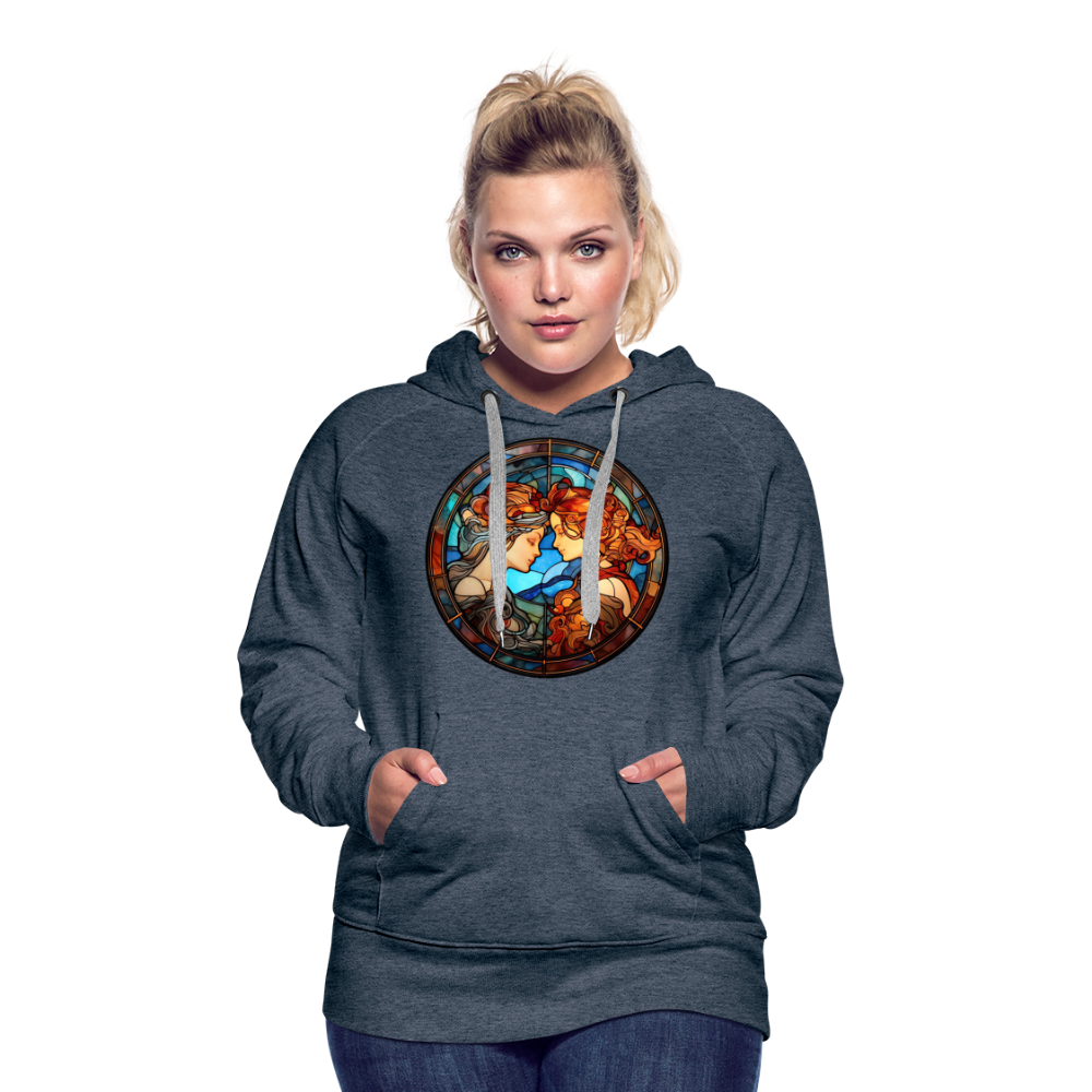 Women’s Mosaic Gemini Premium Hoodie - heather denim