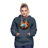 Thumbnail for Women’s Mosaic Gemini Premium Hoodie - heather denim