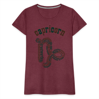 Thumbnail for Women's Power Words Capricorn Premium T-Shirt - heather burgundy