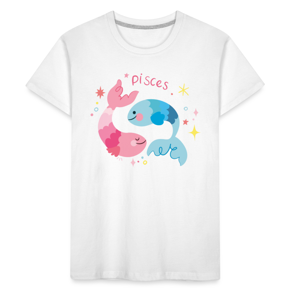 Kid’s Pinky Pisces Premium Organic T-Shirt - white