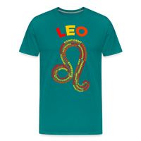 Thumbnail for Men's Power Words Leo Premium T-Shirt - teal