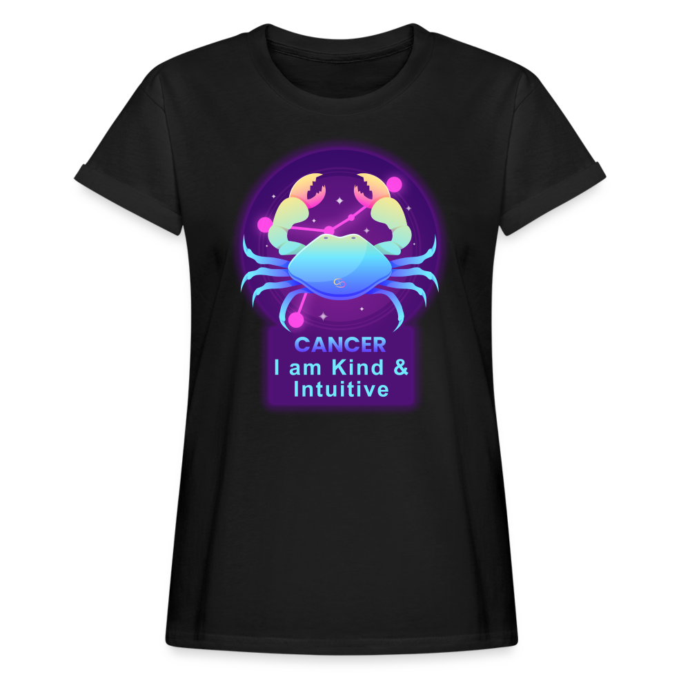 Women's Neon Cancer Relaxed Fit T-Shirt - black