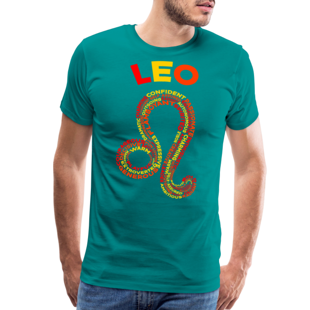 Men's Power Words Leo Premium T-Shirt - teal