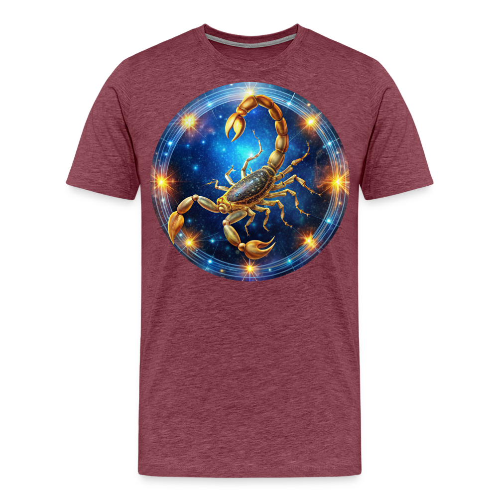 Men's Mystic Scorpio Premium T-Shirt - heather burgundy