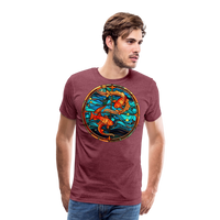 Thumbnail for Men's Mosaic Pisces Premium T-Shirt - heather burgundy