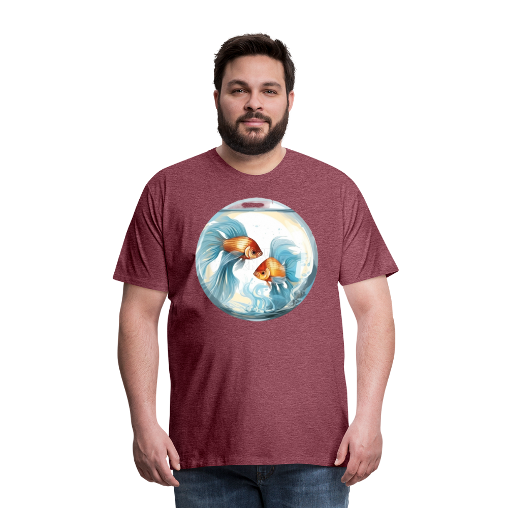 Men's Mythical Pisces Premium T-Shirt - heather burgundy