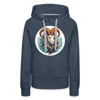 Thumbnail for Women’s Symbol Capricorn Premium Hoodie - heather denim