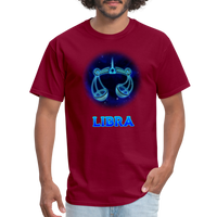 Thumbnail for Men's Stellar Libra Classic T-Shirt - burgundy