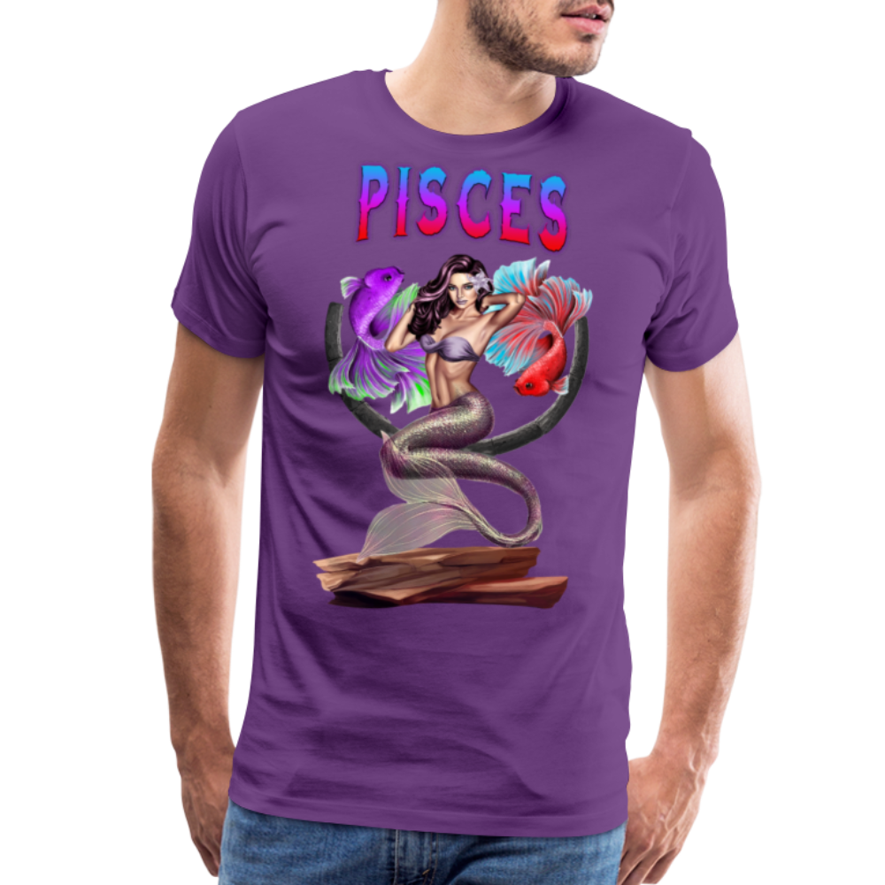 Men's Astral Pisces Premium T-Shirt - purple