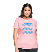 Thumbnail for Women's Power Words Aquarius T-Shirt - pink