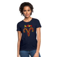 Thumbnail for Women's Power Words Aries T-Shirt - navy