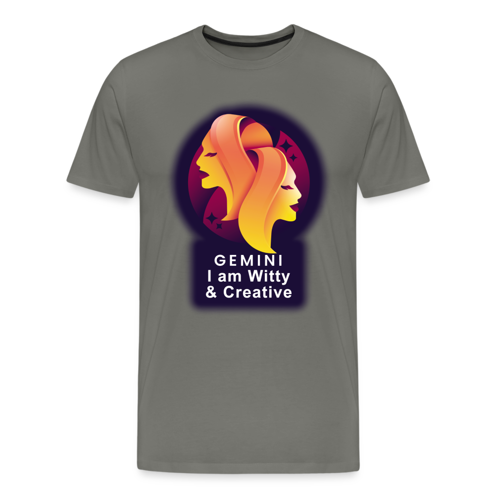 Men's Glow Gemini Premium T-Shirt - asphalt gray