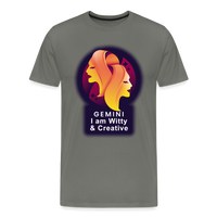 Thumbnail for Men's Glow Gemini Premium T-Shirt - asphalt gray