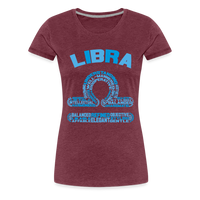 Thumbnail for Women's Power Words Libra Premium T-Shirt - heather burgundy