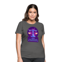 Thumbnail for Women's Neon Libra T-Shirt - charcoal